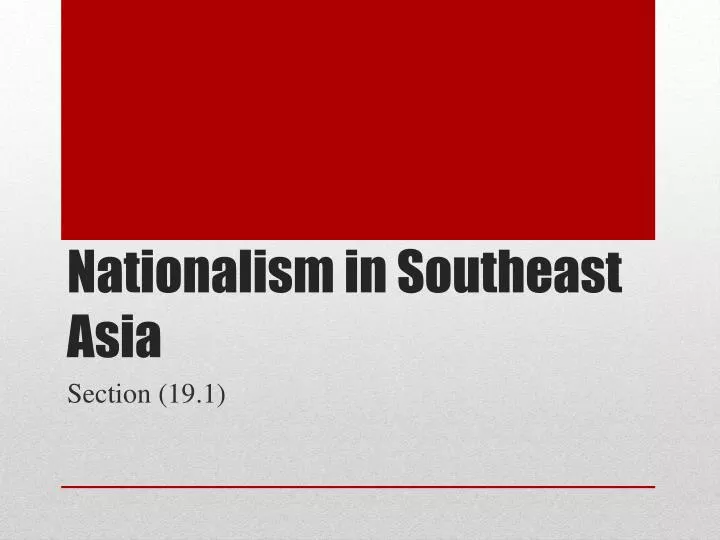 nationalism in southeast asia