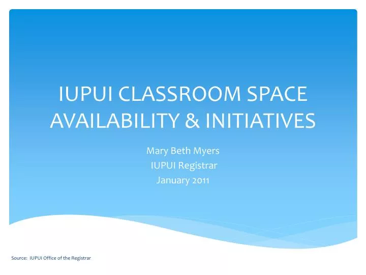 iupui classroom space availability initiatives