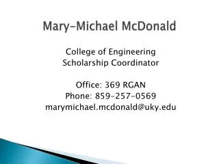 Mary-Michael McDonald