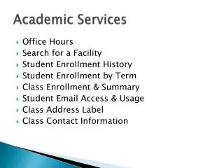 Academic Services