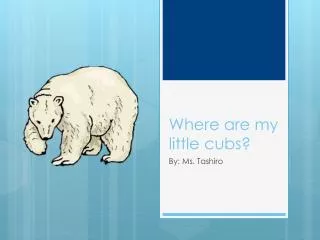 Where are my little c ubs?