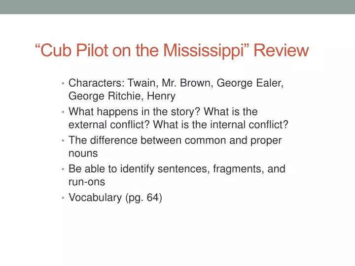cub pilot on the mississippi review