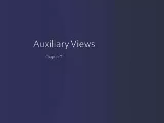 Auxiliary Views