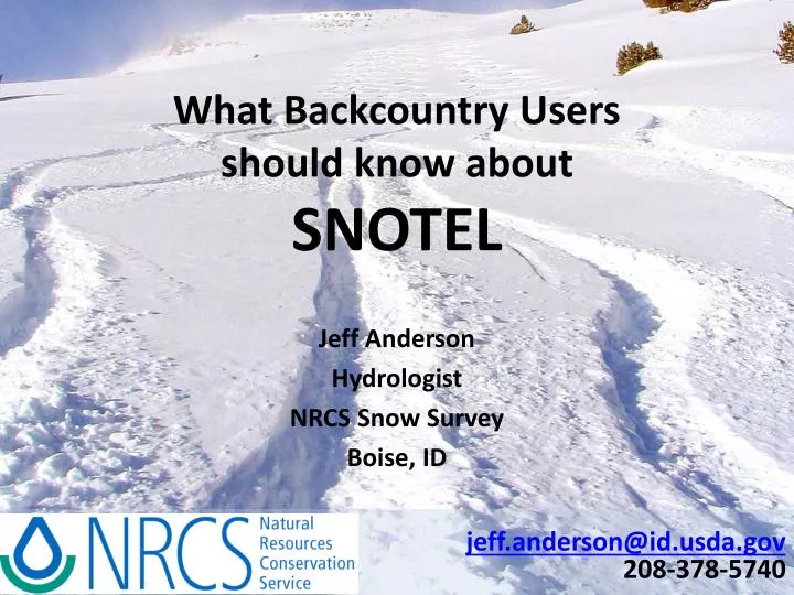 what backcountry users should know about snotel