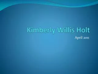 Kimberly Willis Holt