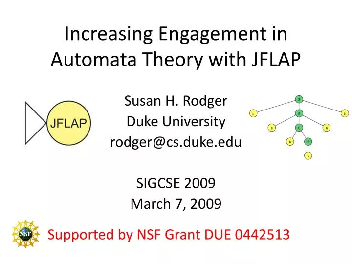 increasing engagement in automata theory with jflap