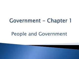 Government - Chapter 1