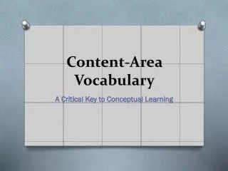 Content-Area Vocabulary