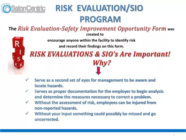 risk evaluation sio program