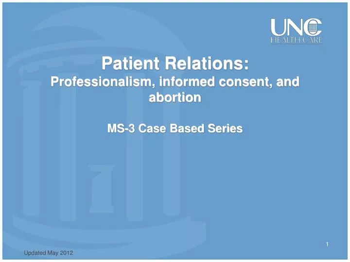 patient relations professionalism informed consent and abortion ms 3 case based series