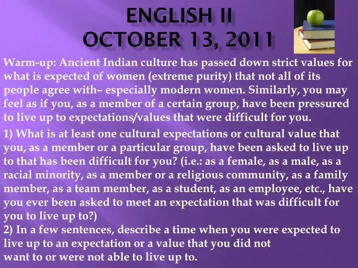 english ii october 13 2011