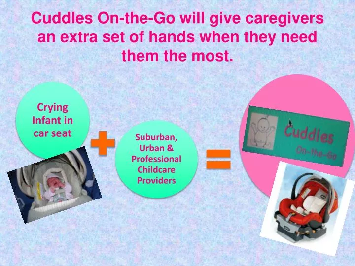 cuddles on the go will give caregivers an extra set of hands when they need them the most