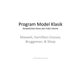 Program Model Klasik Konduktivitas Panas dan Fraksi Volume