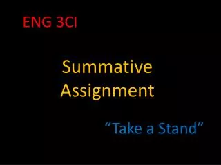 Summative Assignment