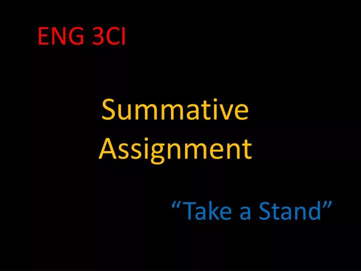 summative assignment