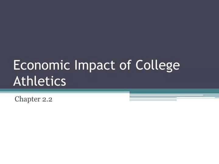 economic impact of college athletics