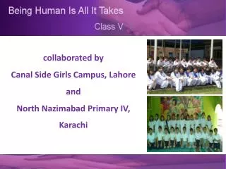 collaborated by Canal Side Girls Campus, Lahore and North Nazimabad Primary IV, Karachi