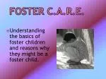 FOSTER C.A.R.E. - slide 1
