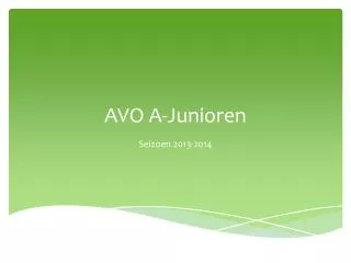 avo a junioren