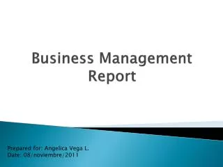 Business Management Report