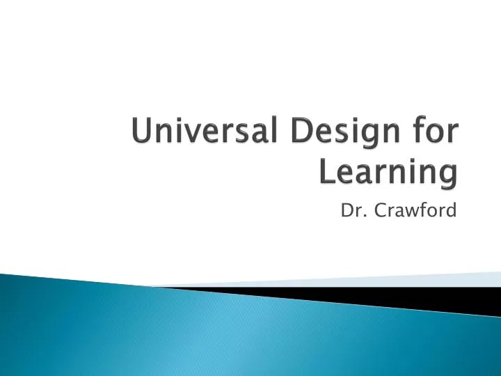 universal design for learning