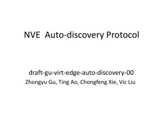 NVE Auto-discovery Protocol