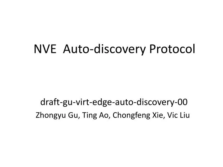 nve auto discovery protocol