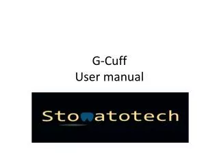 G-Cuff User manual