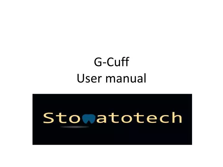 g cuff user manual