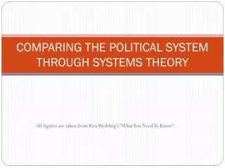 COMPARING THE POLITICAL SYSTEM THROUGH SYSTEMS THEORY