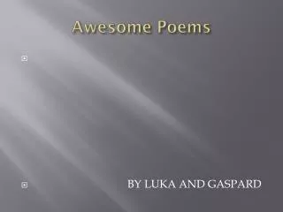 Awesome Poems