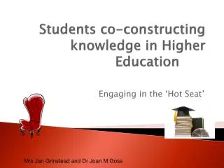 Students co-constructing knowledge in Higher Education