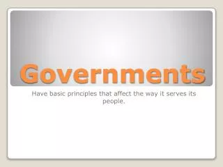 Governments