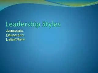 leadership styles