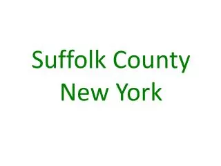 Suffolk County New York