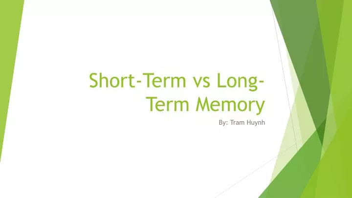 short term vs long term memory