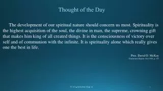 thought of the day
