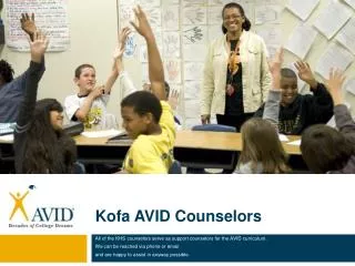 Kofa AVID Counselors
