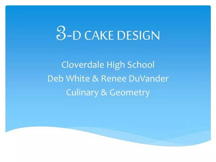 3 d cake design