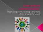 Cross-cultural communication: - slide 1