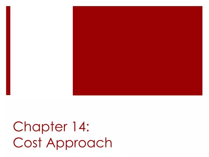 chapter 14 cost approach