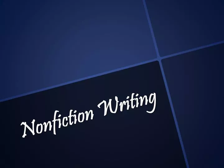 nonfiction writing