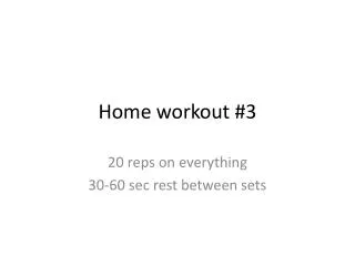 Home workout #3