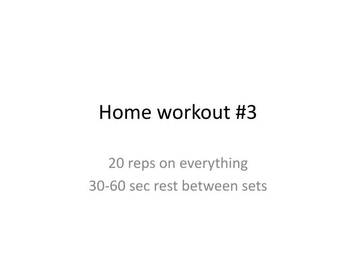 home workout 3