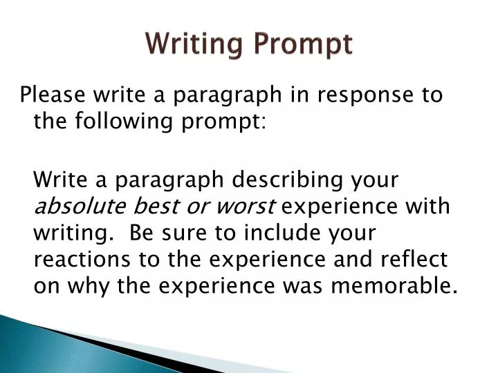 writing prompt