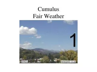 Cumulus Fair Weather