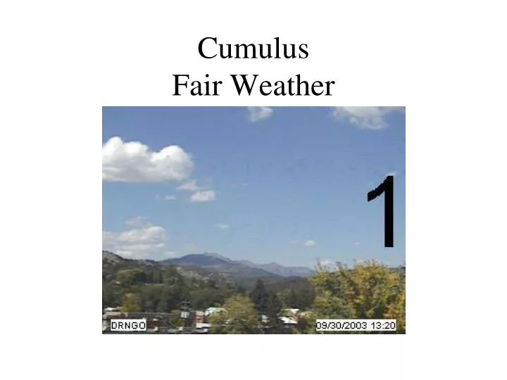 cumulus fair weather