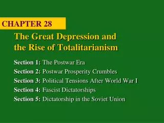The Great Depression and the Rise of Totalitarianism