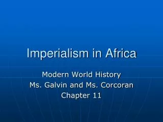 Imperialism in Africa