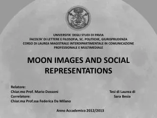 MOON IMAGES AND SOCIAL REPRESENTATIONS